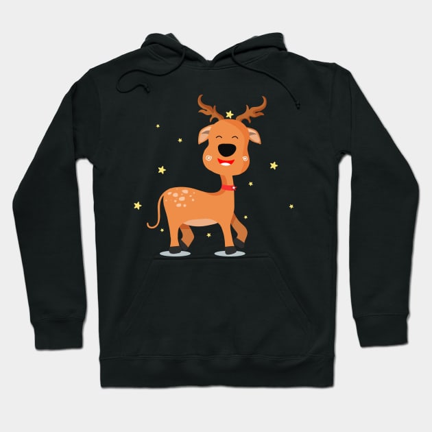 Reindeer Christmas Hoodie by Clothes._.trends